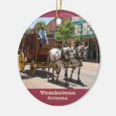 オーナメント: Stagecoach Ride #3 (Circle Red) セラミックオーナメント (左)