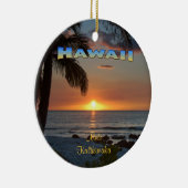 オーナメント: Waikoloa Sunset #1 （サークル） セラミックオーナメント (右)