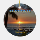 オーナメント: Waikoloa Sunset #1 （サークル） セラミックオーナメント (裏面)