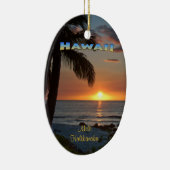 オーナメント: Waikoloa Sunset #1 (楕円形) セラミックオーナメント (右)