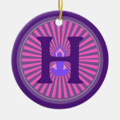 オーナメント- Yoga Zen - -パーソナライズされた追加イニシャル セラミックオーナメント (正面)