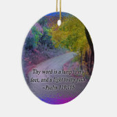 オーナメントPSALM 119:105あなたの言葉のランプ私の足 セラミックオーナメント (右)