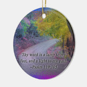 オーナメントPSALM 119:105あなたの言葉のランプ私の足 セラミックオーナメント (左)