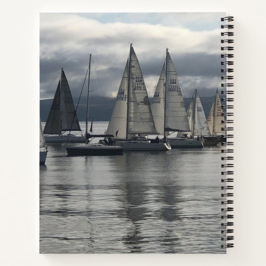 オーナーの名前が付いたセーリングノートブック ノートブック (裏面)