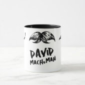 「オーナーの名前]マコ・マン！」 マグカップ (中央)