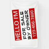 オーナーハウスセールで販売のハロー 横断幕 (縦)