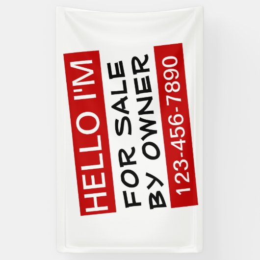 オーナーハウスセールで販売のハロー 横断幕 (縦)