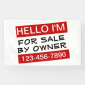 オーナーハウスセールで販売のハロー 横断幕 (横)