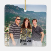 オーナーフォトポジターノアマルフィコーストトラベル土産 セラミックオーナメント (裏面)