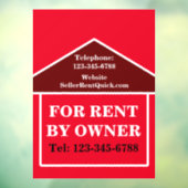 オーナー様による賃貸物件用のカスタマイズされた不動産ウィンドウクリング ウィンドウサイン (シート3)