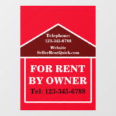 オーナー様による賃貸物件用のカスタマイズされた不動産ウィンドウクリング ウィンドウサイン (シート)