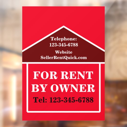 オーナー直接貸し出し用不動産カスタマイズ窓用シール ウィンドウサイン (シート2)