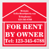 オーナー直接貸し出し - パーソナライズされた不動産 ウィンドウサイン (シート)