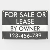 オーナー自身による売却または賃貸の簡単なバナー 横断幕 (横)