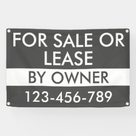 オーナー自身による売却または賃貸の簡単なバナー 横断幕