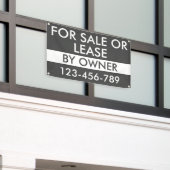 オーナー自身による売却または賃貸の簡単なバナー 横断幕 (ビルの外側)