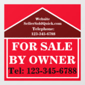 オーナー販売中 大胆な 現代の不動産 ウィンドウサイン (シート)