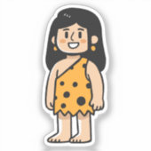 オーナ原始人女性 シール (正面)