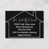 オーナ実在ーブラックハウス不動産仲介業者販売用エステート 名刺 (正面)