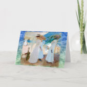 オーニングの下でホアキン・ソローラ カード (正面)