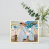 オーニングの下でホアキン・ソローラ ポストカード (スタンド正面)