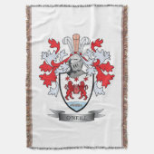 オーニールの紋章付き外衣 スローブランケット (正面縦)