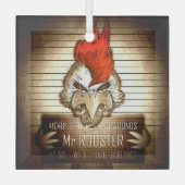 オーネメントエンヴェレ氏ルースターヴィンテージ ガラスオーナメント (正面)