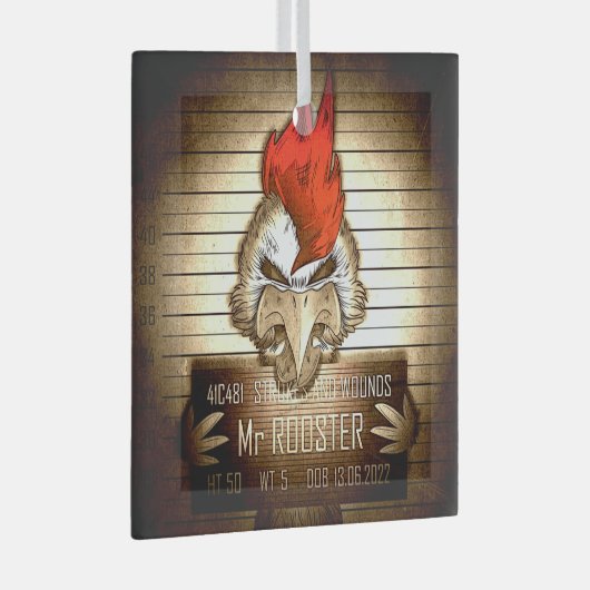 オーネメントエンヴェレ氏ルースターヴィンテージ ガラスオーナメント (正面右)