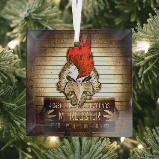 オーネメントエンヴェレ氏ルースターヴィンテージ ガラスオーナメント (インサイチュ)