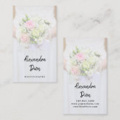 オーバエレガントモダンミニマルレー写真撮影 名刺 (正面/裏面)