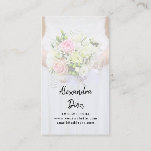 オーバエレガントモダンミニマルレー写真撮影 名刺 (裏面)