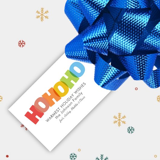 オーバカラフルーリングホホホホーHOクリスマスウィッシュ ギフトタグ