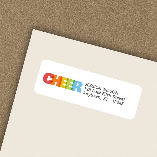 オーバカラフルーリング応援ホリデー差出人住所 ラベル