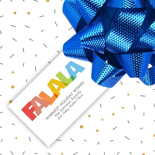 オーバカラフルーリングFA LA LAクリスマスウィッシュ ギフトタグ