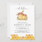 オーバビーイエローウォーター色のまわりにフローラ 招待状 (正面)