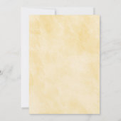 オーバビーイエローウォーター色のまわりにフローラ 招待状 (裏面)