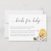 オーバビーイエロービーフローラブックベビーカード サンキューカード (正面)