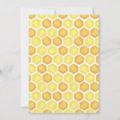 オーバビーハニービー女の子ベビーシャワー 招待状 (裏面)