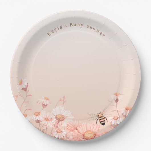 オーバビーバビシャワー紙プレート ペーパープレート (正面)