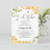 オーバビーベビー男女兼用シャワー招待状 招待状 (スタンド正面)