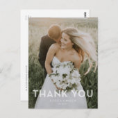 オーバモダンーレイ結婚のお礼の写真はがき ポストカード (正面/裏面)