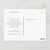 オーバモダンーレイ結婚のお礼の写真はがき ポストカード (裏面)