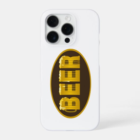 オーバルのビールジョッキ iPhoneケース (裏面)