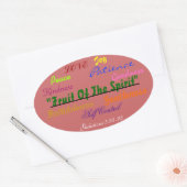 オーバルはっきりしたステッカーSprit verseのフルーツ！ 楕円形シール (封筒)