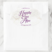 オーバルはステッカーの後ずっと幸せに 楕円形シール (バッグ)