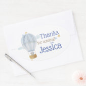 オーバルを待つこ感謝していとができステッカー 楕円形シール (封筒)