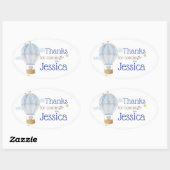 オーバルを待つこ感謝していとができステッカー 楕円形シール (シート)