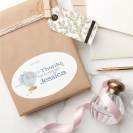 オーバルを待つこ感謝していとができステッカー 楕円形シール