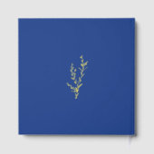 オーバルエレガントフォトエレガントなウェディングブルーカスタム ゲストブック (裏面)