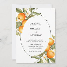 オーバルオレンジ結婚式招待状 招待状